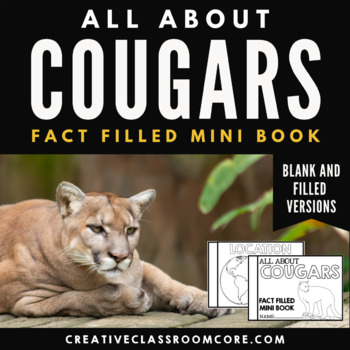 Cougar Unit Animal Study Mini Booklet by Creative Classroom Core