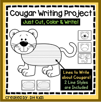 Preview of Cougar Writing Project, Animal Research, Big Cat Craft, Write about Cougars