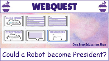 Preview of Could a Robot Become President? WebQuest (Digital Resource) Google Slides