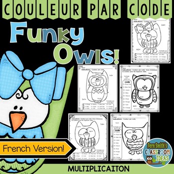 Preview of Couleur Par Code Multiplication Color By Numbers Multiplication French Version