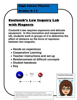 Preview of Coulomb's Law Inquiry Lab with Magnets