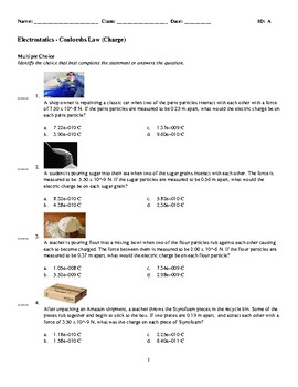 Preview of Coulombs Law Practice - Charge (2)