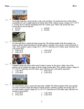 Coulombs Law Practice Illustrated - Force (5) by Physics and Math Stuff