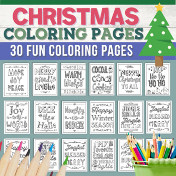 Preview of Counseling Christmas Activities Coloring Pages Holiday Calm Corner Social Worker