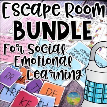 Preview of Escape Room Bundle for Social Emotional Learning | SEL Activities
