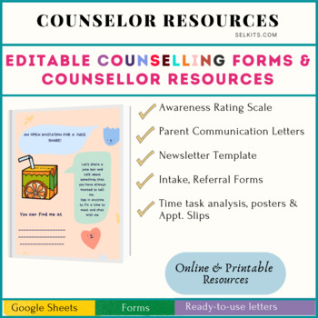Preview of Counseling Forms & School Counselor Resources