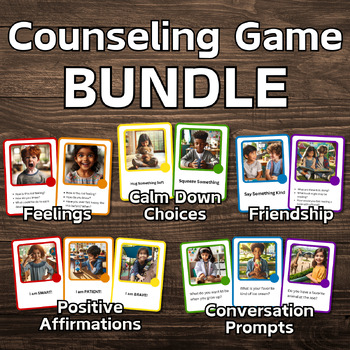 Preview of Counseling Games & Activities GROWING BUNDLE | Social-Emotional Learning Games