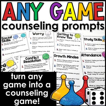 Preview of Counseling Games Questions to Make Any Game Therapeutic