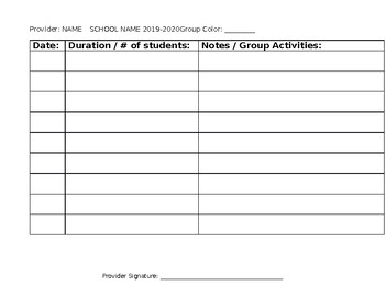 Counseling Group Tracker by That School Psych Life | TPT