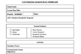 Counseling Lesson Plan Template