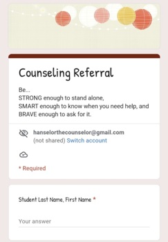 Preview of Counseling Referral Form
