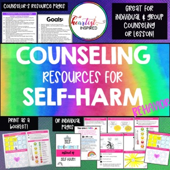 Preview of Counseling Resources for Self Harm behavior Self-esteem Self-empowerment Booklet