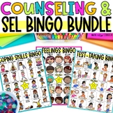 Counseling & SEL BINGO Board BUNDLE, Feelings, Coping Skil