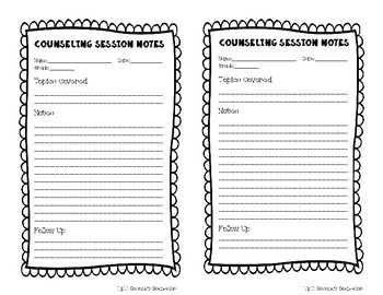 notes counseling session template conversation counselor followers