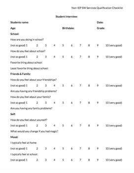 Preview of Counseling Student Interview & Rubric