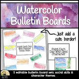 Counseling Watercolor Bulletin Board Set