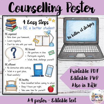 Preview of Counselling Editable Poster