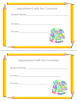 Preview of Counselor Appointment Card