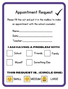 Preview of Counselor Appointment Request Form