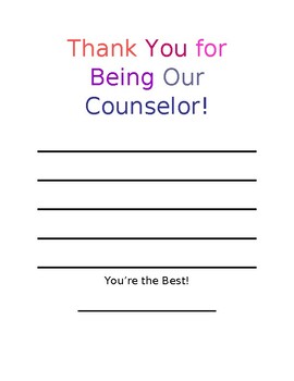 Preview of Counselor Appreciation Note