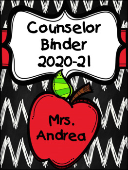 Preview of Counselor Binder (Apple) Editable Edition