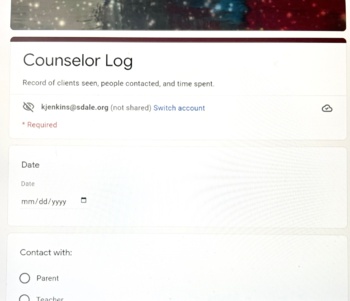 Preview of Counselor Documentation Log