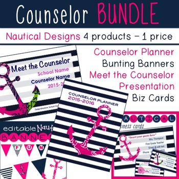 Preview of Counselor Bundle Planner, Presentation, Cards, & more