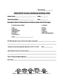 Preview of Counselor Referral Form