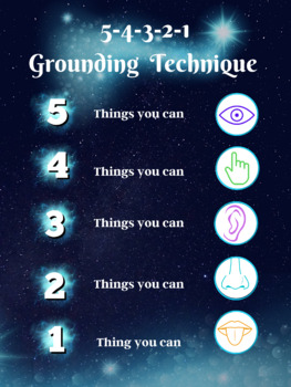 Preview of Counselor Strategy Poster (Grounding Technique)