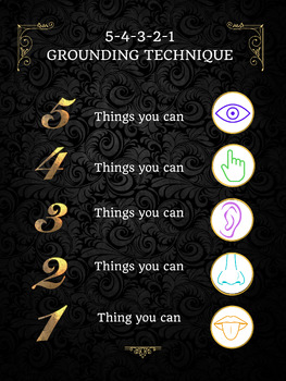 Preview of Counselor Strategy Poster (Grounding Technique)