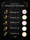 Counselor Strategy Poster (Grounding Technique)