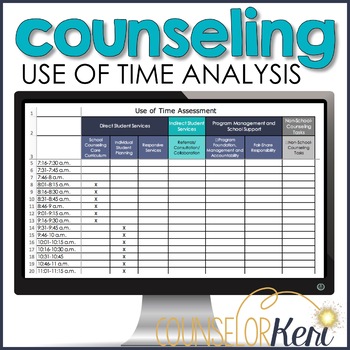 Preview of Counselor Time Tracker Use of Time Analysis Plus Counseling Forms & Templates