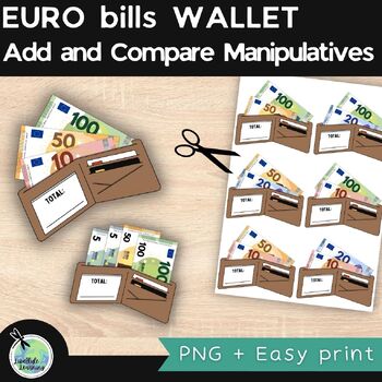 Preview of Count, Add, Compare Euro Bills Notes - MULTIUSE - Money, Currency, Wallet