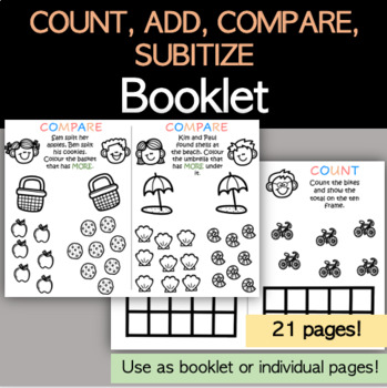 Preview of Count, Add, Compare, Subitize Booklet