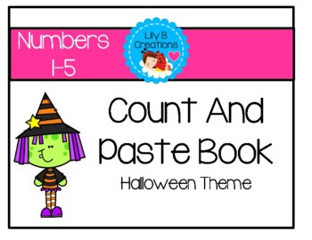 Preview of Count And Paste Book - Halloween
