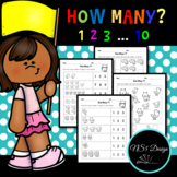 Count And Write How Many / Numbers 1-10 Worksheets