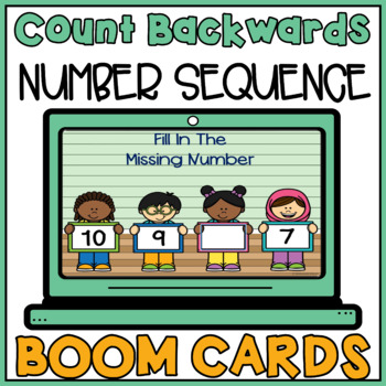 Preview of Count Backwards Number Sequencing Boom Cards - Counting Back by 1s from 30
