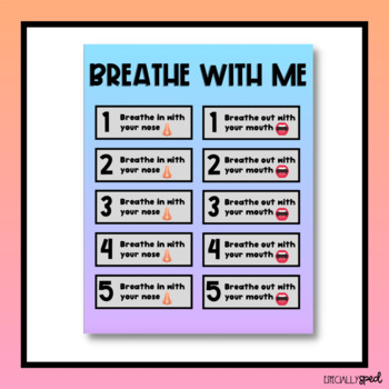 Count & Breathe Activity | Calm Down Corner | Breathing Practice