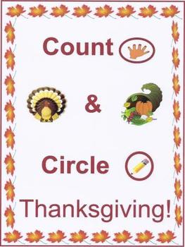Preview of Count & Circle Thanksgiving