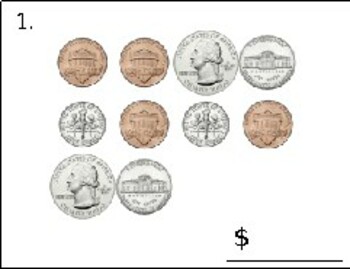 Preview of Count Coins in Small and Large Collections of Various Coins Last Period Calculat