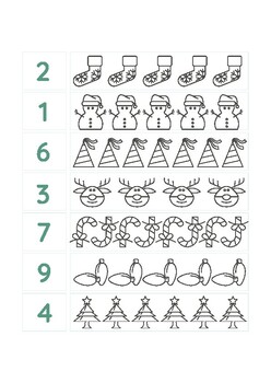 Count & Color Christmas Worksheet Set by Sprinkles by Rash | TPT
