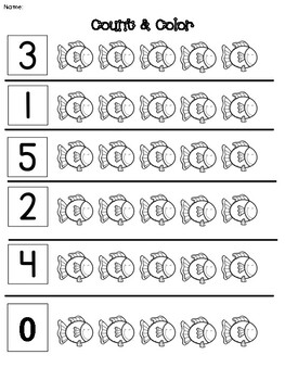 matching numbers to quantities 0 5 teaching resources tpt