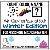 Count, Color and Name Winter Adapted Book for Preschool an