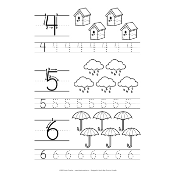 Count, Copy & Color • Spring Themed Number Tracing 1 to 10 by Lewis ...