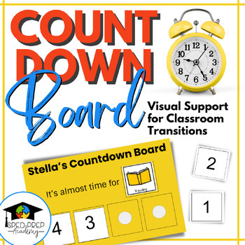 Preview of Count Down Board for Visual Support with Classroom Transitions