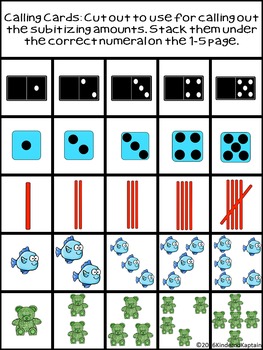 Count It! Subitizing Bingo Game 1-5 by Kinderoo Kaptain | TpT
