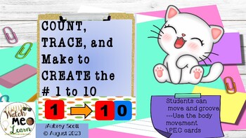 Preview of Count, Make and Create # 1-10 mini activity