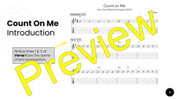 Count On Me By Bruno Mars Guitar Soprano Ukulele Study Guide Modern Band