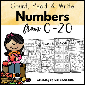 count read and write numbers 0 20 by bilingual rocks tpt