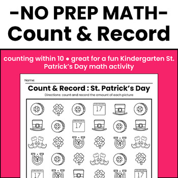 Preview of Count & Record: St. Patrick's Day | FREEBIE!